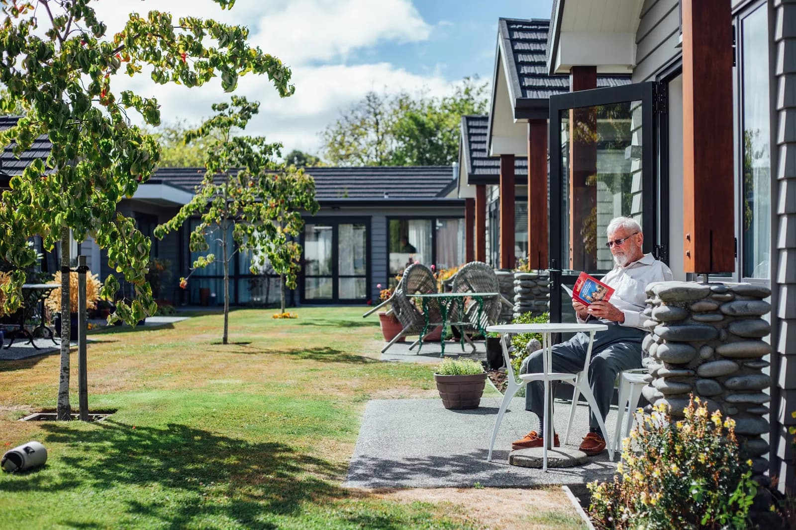 Landscaped grounds and private outdoor spaces at Chatswood