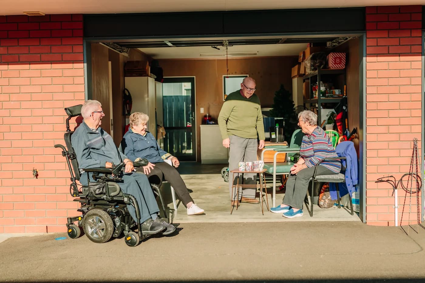 Residents spending time outdoors at a Promisia community